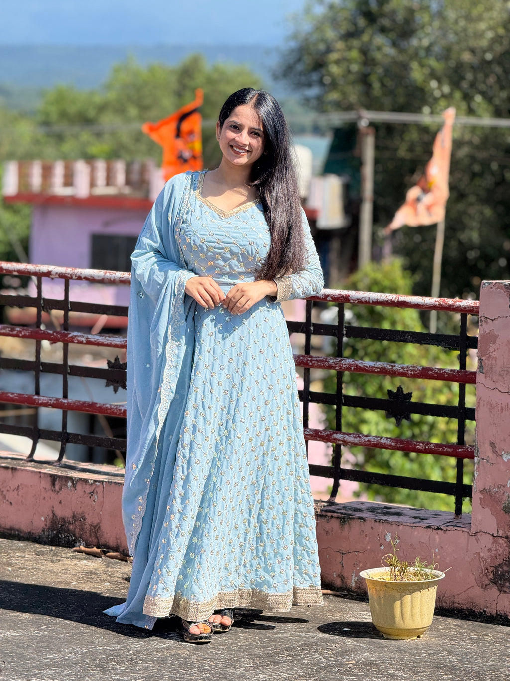 Royal Embroidered Blue Gown