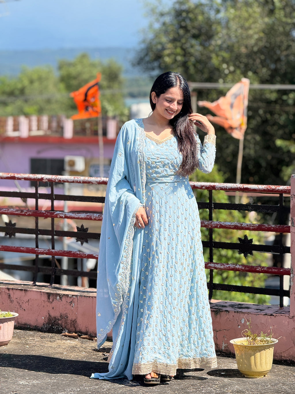Royal Embroidered Blue Gown