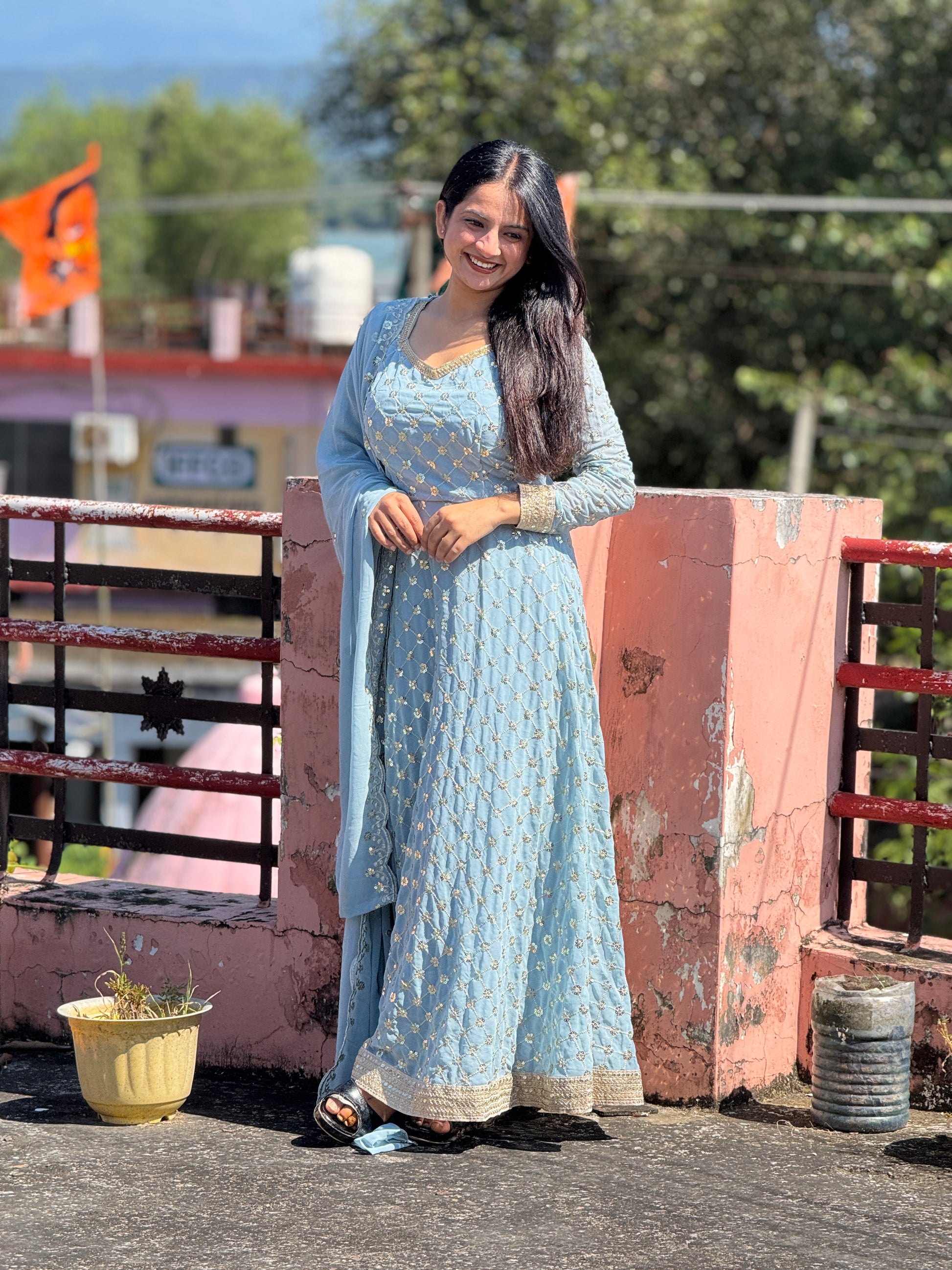 Royal Embroidered Blue Gown