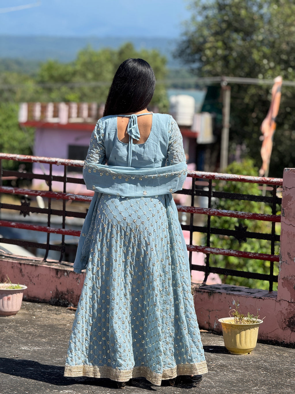 Royal Embroidered Blue Gown